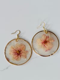 Image 1 of Pressed Cherry Blossoms on Capiz Shell