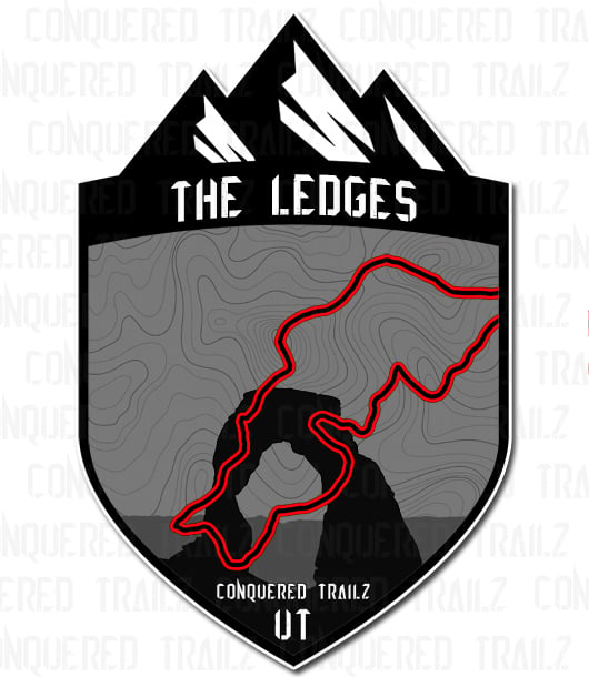 Image of "The Ledges"  Trail Badge Sticker