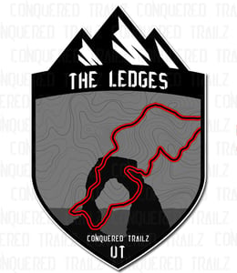 Image of "The Ledges"  Trail Badge Sticker