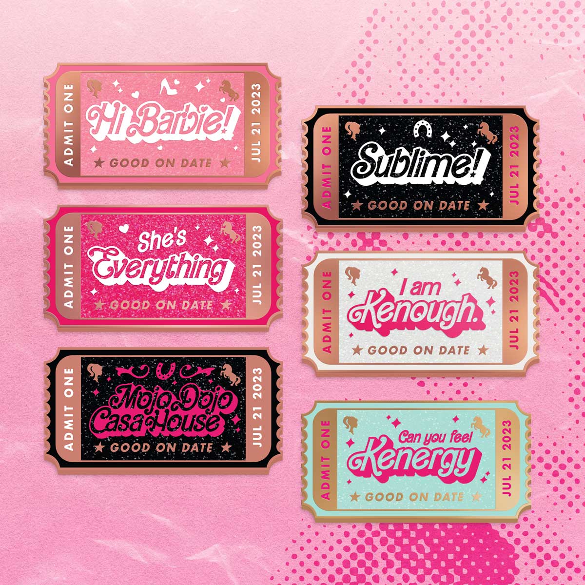 Pins: Pink Era Tickets | GardenSouls