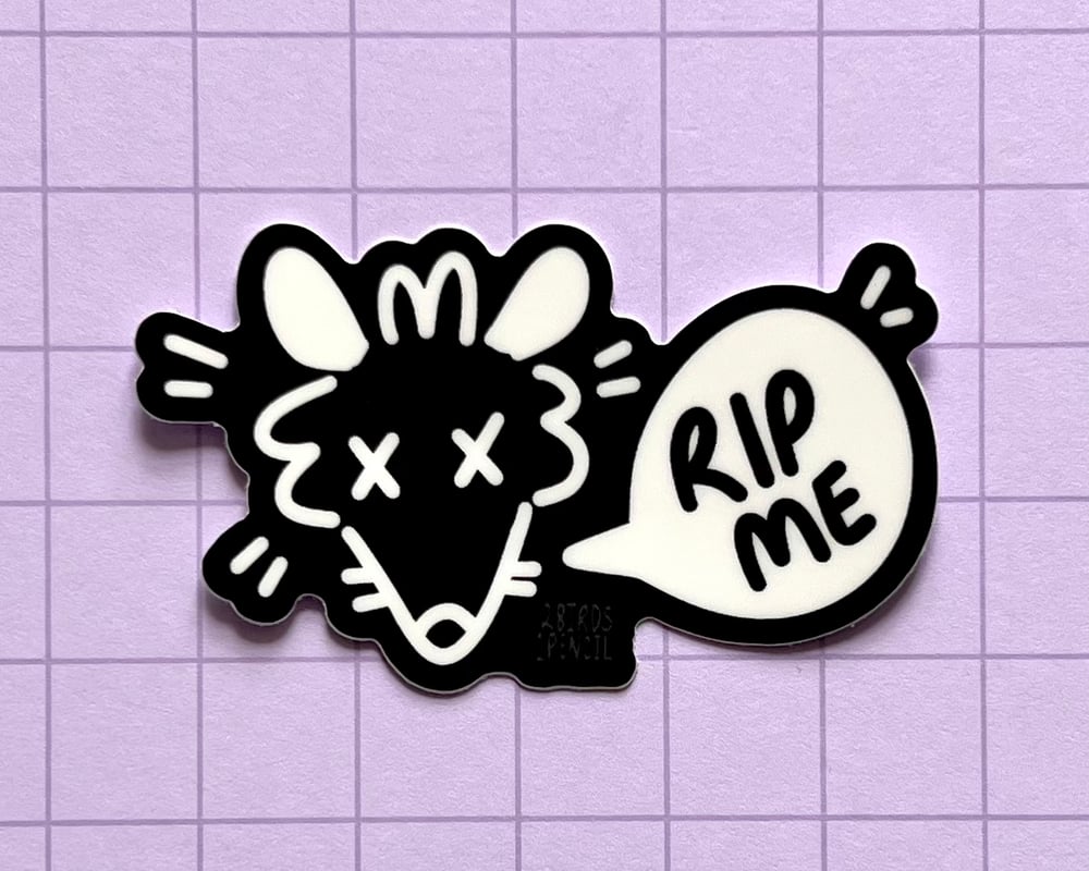 Image of Playing possum vinyl sticker