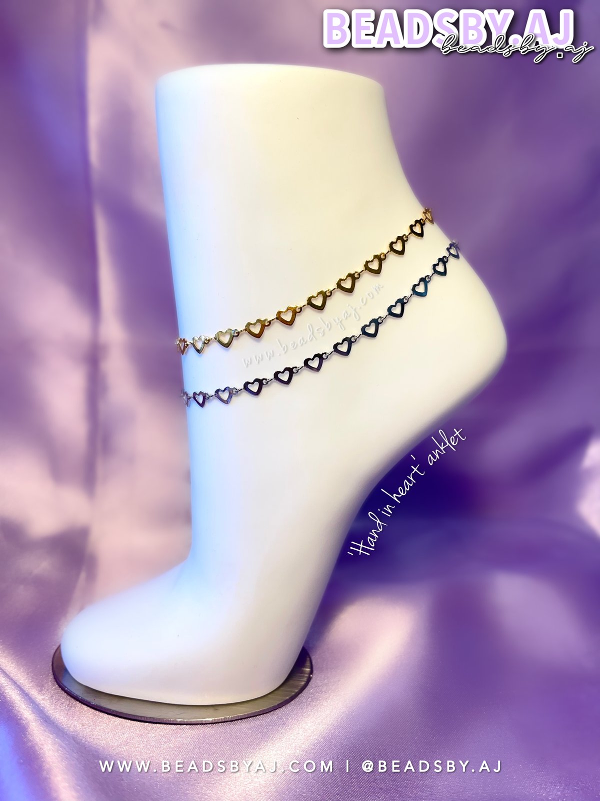 Image of 'Hand in Heart' Anklet 