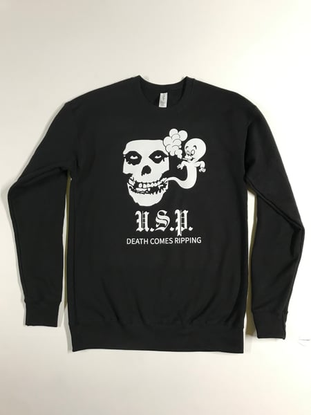 Image of DEATH COMES RIPPING Crewneck Sweatshirt