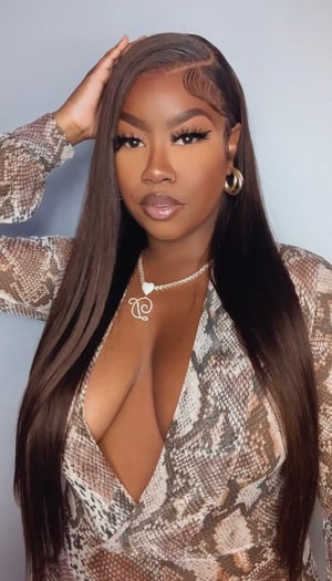 Image of Straight 13x4 Chocolate Lace Front Wig in 26”