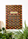 2024 wall calendar-13 x 19 poster-Folky Floral