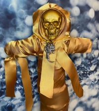 Image 1 of Gold Santa Muerte Altar Doll, Wealth,Business,Good Spirits by Ugly Shyla  