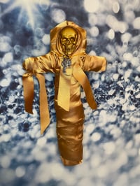 Image 2 of Gold Santa Muerte Altar Doll, Wealth,Business,Good Spirits by Ugly Shyla  