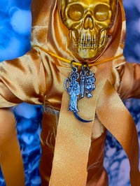 Image 4 of Gold Santa Muerte Altar Doll, Wealth,Business,Good Spirits by Ugly Shyla  