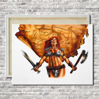 Image 1 of Red Sonja:  Original Oil Painting
