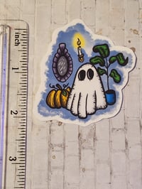 Image 3 of Spooky Pumpkin and Plant Ghost Sticker