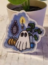 Spooky Pumpkin and Plant Ghost Sticker