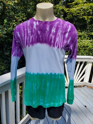 Image of Genderqueer Flag Long Sleeve T-shirt