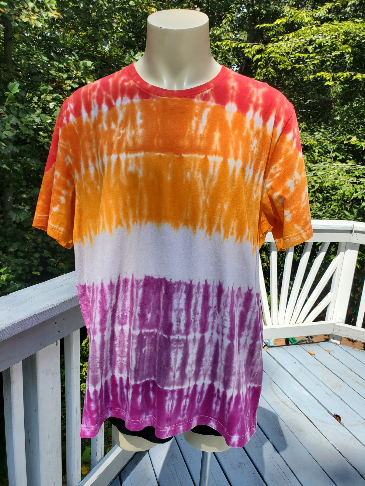 Image of Lesbian Flag Short Sleeve T-shirt