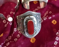 Image 2 of Tribal Cuff Carnelian Adjustable (TJ044)