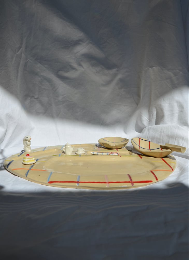 Image of tea party rolling tray