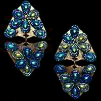 Image 1 of DREAM GLITTER / MOTH Double Earring - Various Colours and Stones