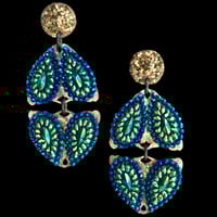 DREAM GLITTER / MOTH Earring - Peacock Maxi
