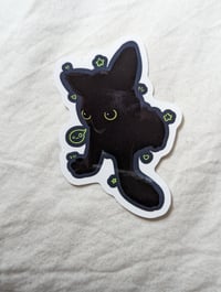 Image 3 of Silly Cat Sticker Blue