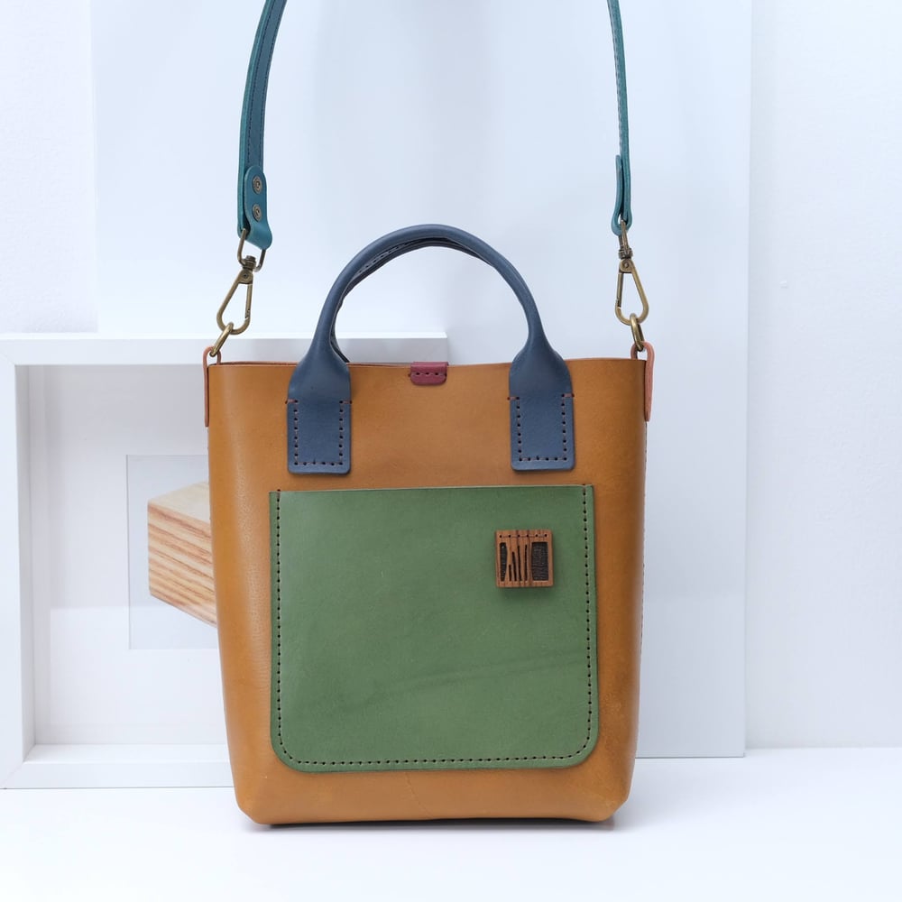 Image of T-Party Petite Tote tall ochre body