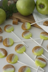 Gourmet Caramel Green Apple ( individual lollipops) 