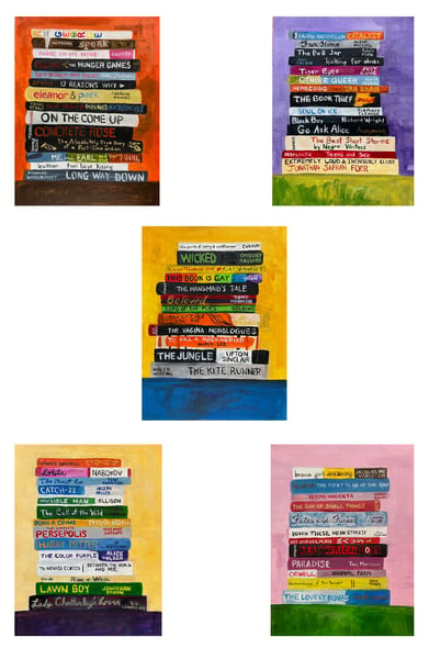 Image of Read Banned Books (1-5) note cards 