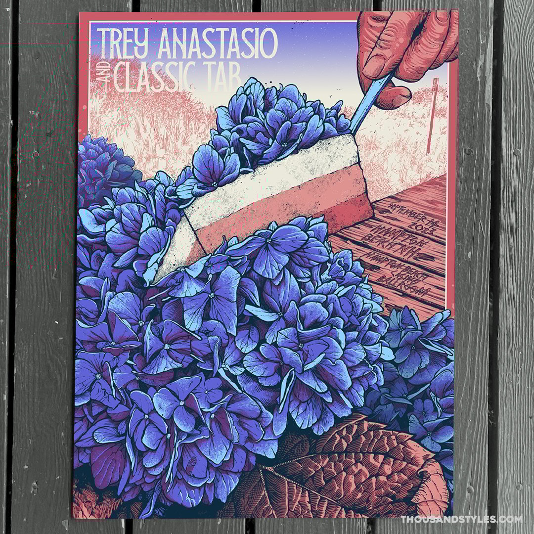 貴重 Trey Anastasio poster phish ポスター 2 TREY ANASTASIO - PHISH - 2020 - AUSTIN - TOBIN CENTER