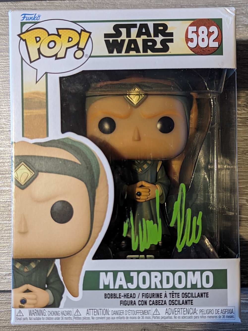 David Pasquesi Signed Majordomo StarWars Funko Pop 