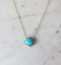 Image 1 of Victorian Turquoise Oval Necklace