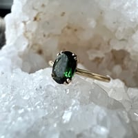 Image 2 of Vintage 14k and Green Tourmaline Solitaire Ring - Size 6