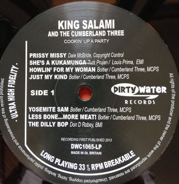 King Salami And The Cumberland Three* – Cookin' Up A Party, LP VINYL, NEW