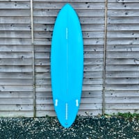 Image 2 of 6'8 Escape Surfboards Flight – Modern High-Performance Single Fin Surfboard | Blue Resin Tint 