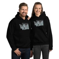 Image 2 of Wa State Snowy Tree Sasquatch UNISEX Hoodie PRE-ORDER!