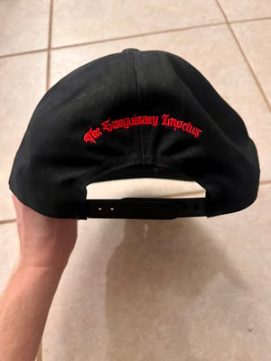 Image of Snapback Hat "The Sanguinary Impetus" Embroidered Green/Red