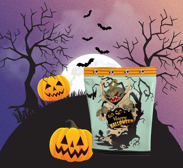 Image of Spooky Pumpkin Chip/Treat Bag 