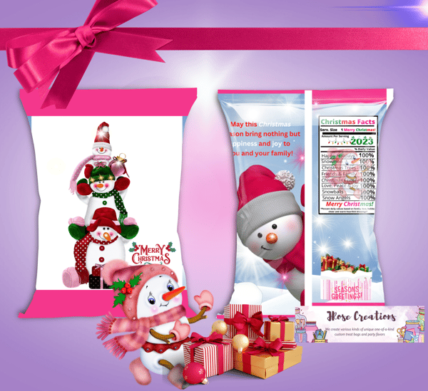 Image of Snowman Chip/Treat Bag 