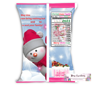 Image of Snowman Chip/Treat Bag