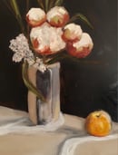 Image 3 of Nature morte aux fleurs  dans un vase en argent