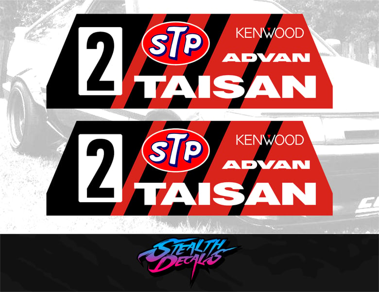 Image of Playseat Evolution/ Revolution Side Panel Livery Stickers Sim Drift TAISAN Skyline GTR