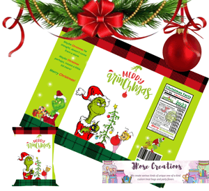 Image of Grinch Christmas Chip & Cindy Lou Chip Bag