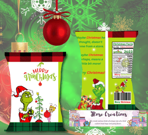 Image of Grinch Christmas Chip & Cindy Lou Chip Bag