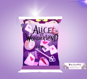 Image of Alice In Wonderland Purple Chip/Treat Bag