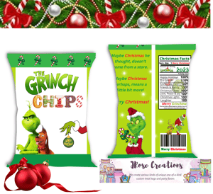 Image of Grinch Chips Chip/Treat Bag