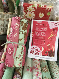 Image 3 of Andover fabrics fleurs roses 693 R