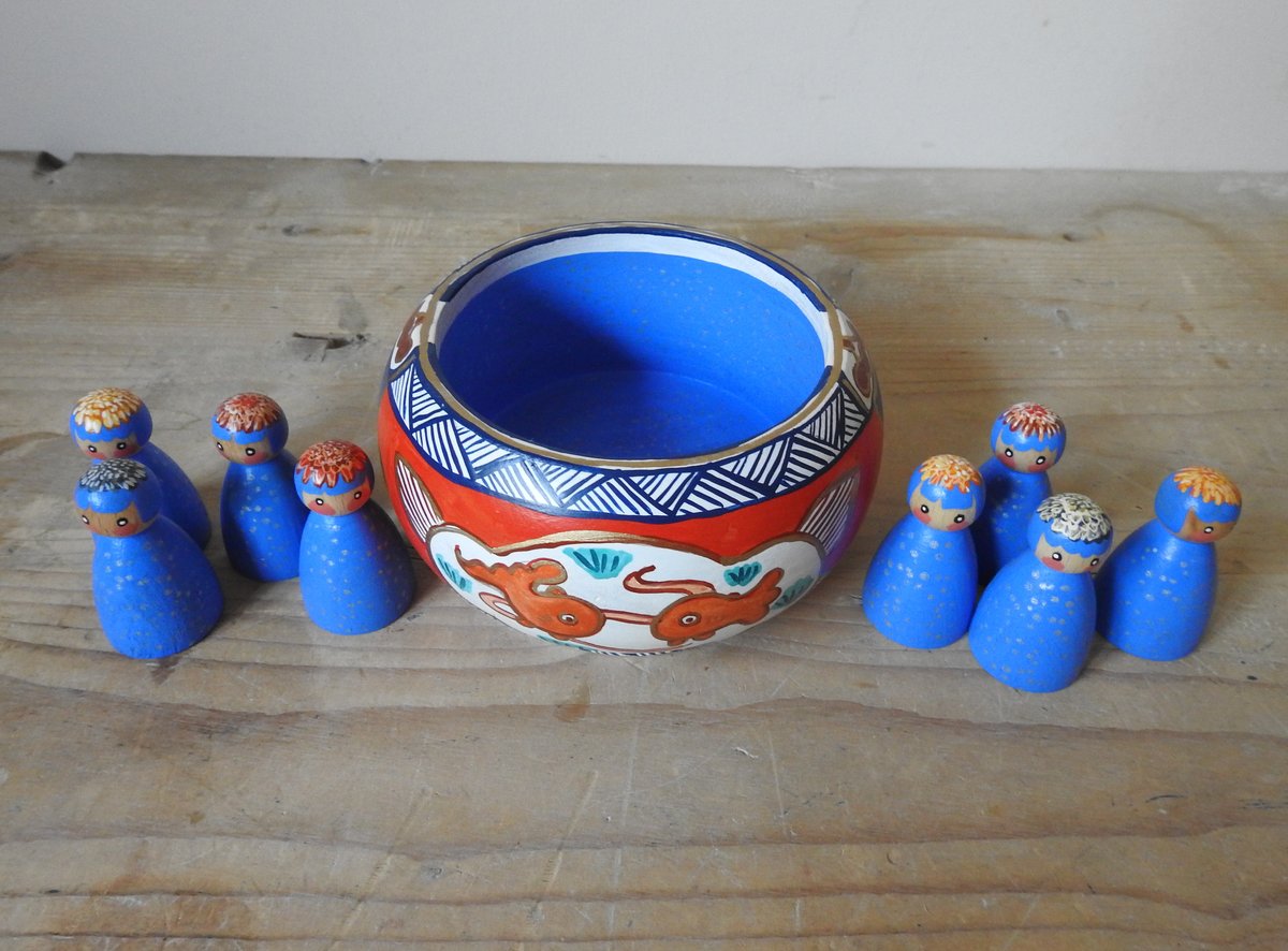Image of Large Decorative Flower Bowl
