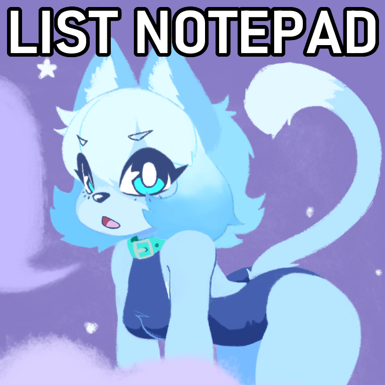 Midnight Snowfur - List Notepad