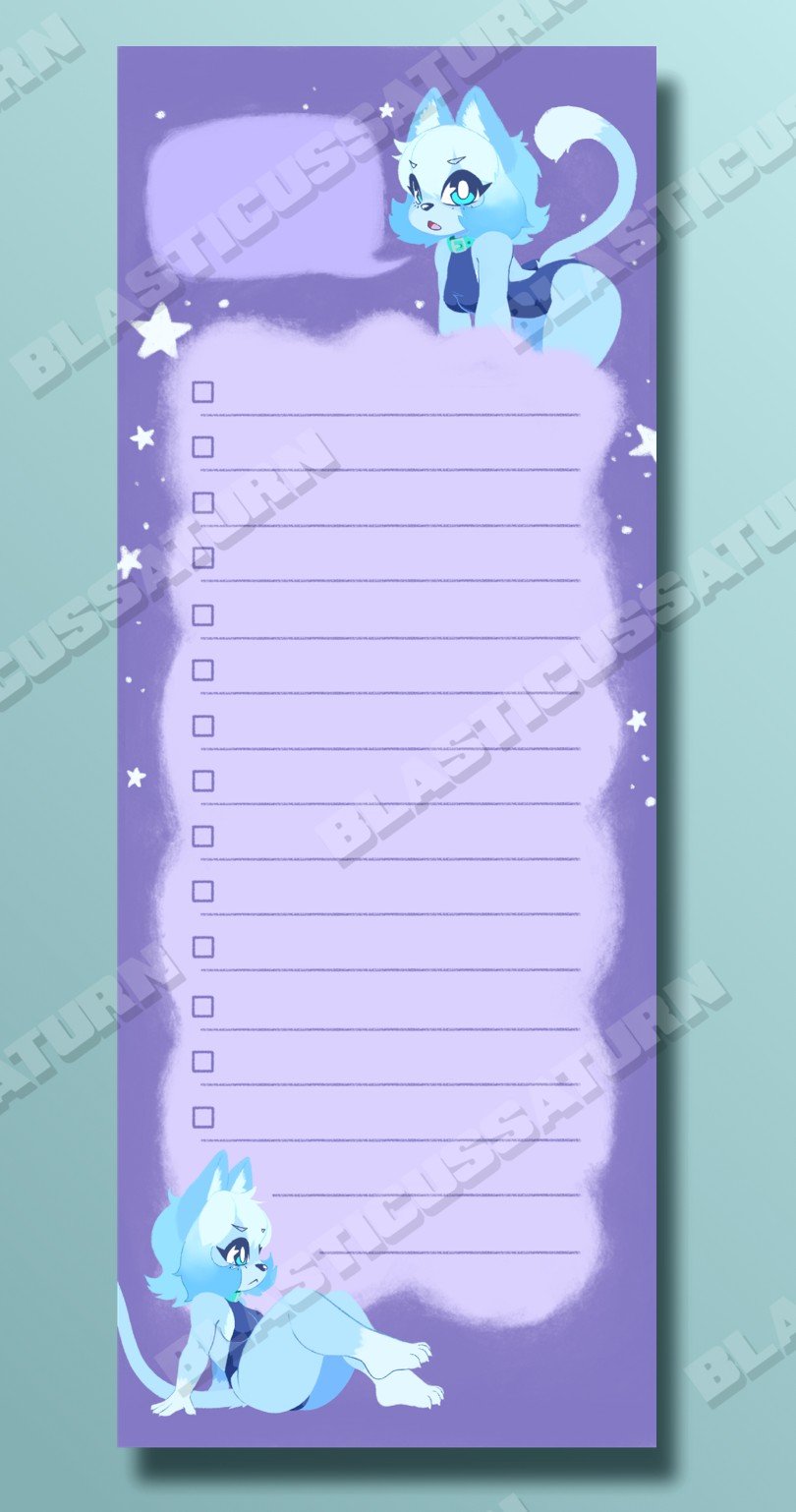 Midnight Snowfur - List Notepad