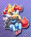 Striped Phox Socks - Vinyl Sticker