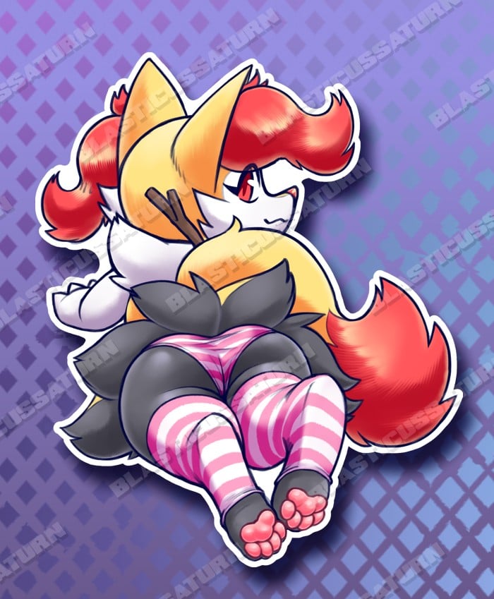 Striped Phox Socks - Vinyl Sticker