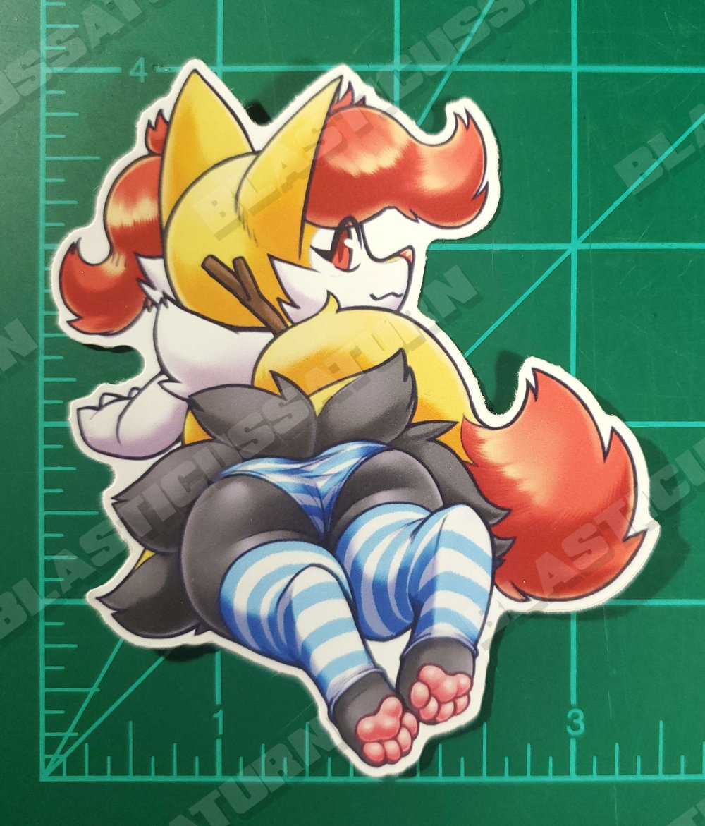 Striped Phox Socks - Vinyl Sticker