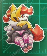 Image 4 of Striped Phox Socks - Vinyl Sticker